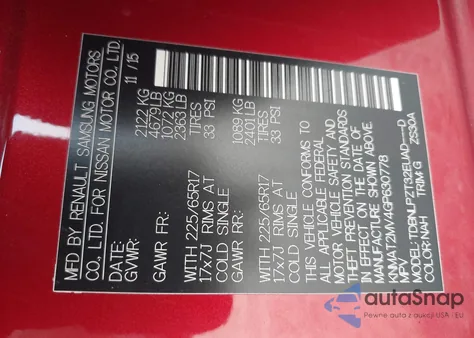 2016 Nissan Rogue S из США, поврежденный, VIN KNMAT2MV4GP630778